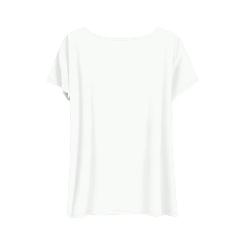 Women's 'Not Lucky' Slogan T-Shirt - Green Clover & Heart Print Casual Tee, Soft Round Neck Summer Top