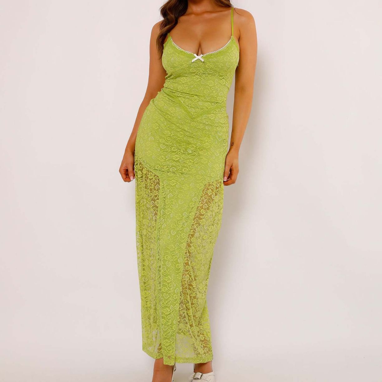 Sexy Sling Lace See-through Slim Sheath Dress