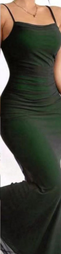 Women's High Waist Mesh Slim Fit Dress