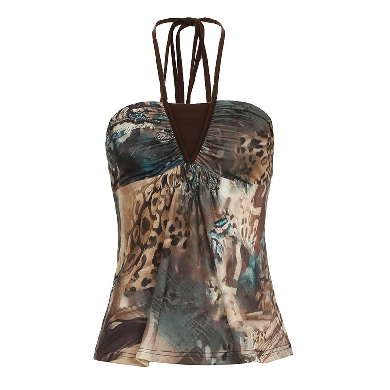 Irregular Short Sling Summer Top For Women