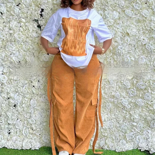 Casual Fashion Simple Loose Two-piece Suit