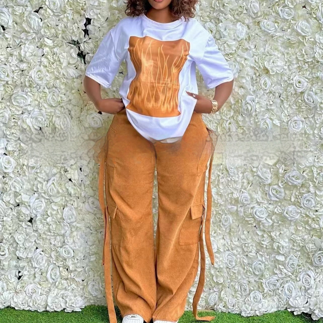 Casual Fashion Simple Loose Two-piece Suit