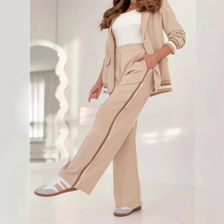 Fashion Rib 2 Pieces Women's Suit