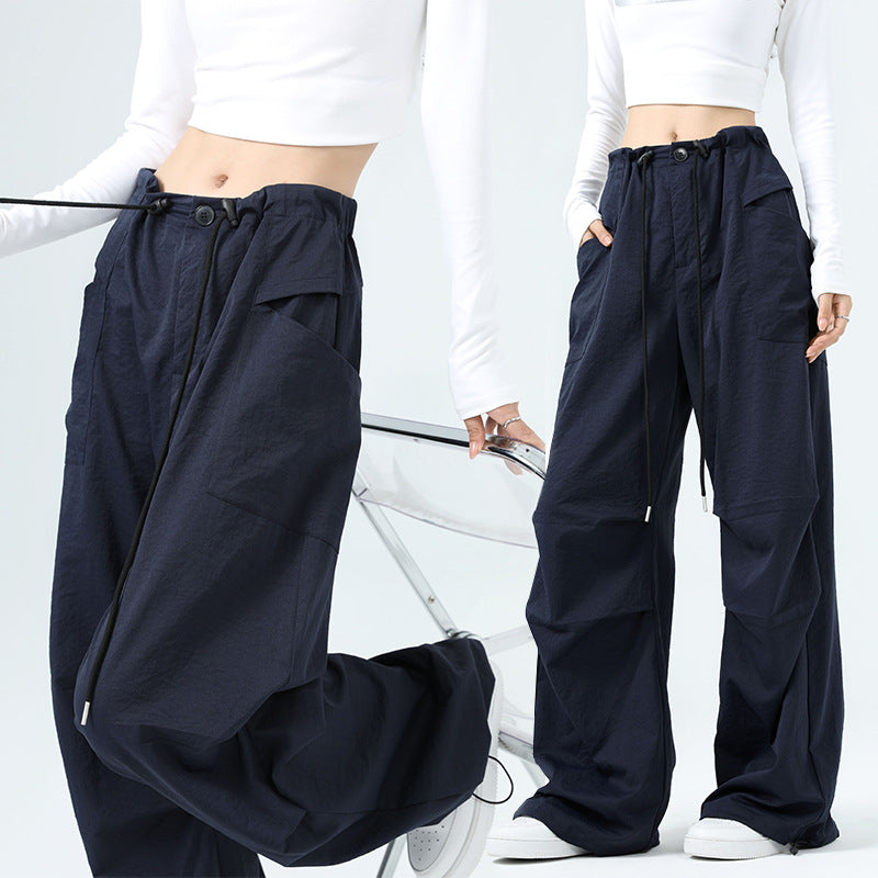 High Waist Women's Workwear Wide Leg Pants