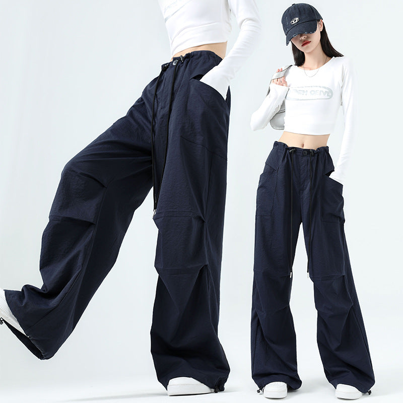 High Waist Women's Workwear Wide Leg Pants